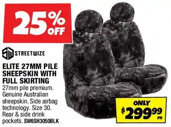 Elite pile sheepskin with full skirting