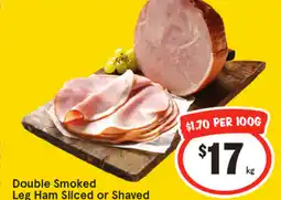 IGA Double Smoked Leg Ham Sliced or Shaved offer