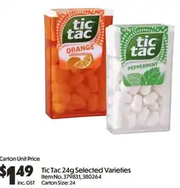 C-Store Distribution Tic Tac Selected Varieties offer