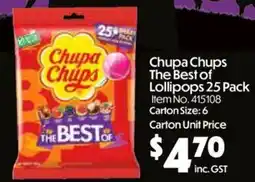 C-Store Distribution Chupa Chups The Best of Lollipops offer