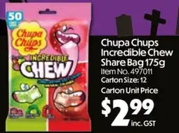 C-Store Distribution Chupa Chups Incredible Chew Share Bag offer