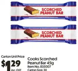 C-Store Distribution Cooks Scorched Peanut Bar offer