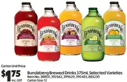 C-Store Distribution Bundaberg Brewed Drinks Selected Varieties offer
