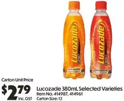 C-Store Distribution Lucozade Selected Varieties offer