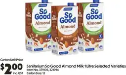 C-Store Distribution Sanitarium So Good Almond Milk Selected Varieties offer