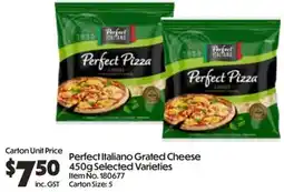 C-Store Distribution Perfect Italiano Grated Cheese Selected Varieties offer