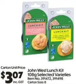 C-Store Distribution John West Lunch Kit Selected Varieties offer