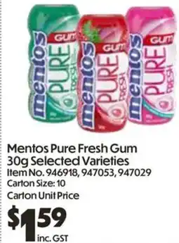 C-Store Distribution Mentos Pure Fresh Gum offer