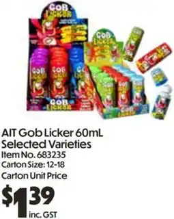 C-Store Distribution AIT Gob Licker Selected Varieties offer