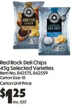 C-Store Distribution Red Rock Deli Chips Selected Varieties offer