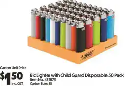 C-Store Distribution Bic Lighter with Child Guard Disposable offer