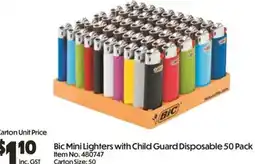C-Store Distribution Bic Mini Lighters with Child Guard Disposable offer