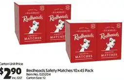 C-Store Distribution Redheads Safety Matches offer