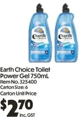 C-Store Distribution Earth Choice Toilet Power Gel offer