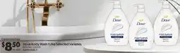 C-Store Distribution Dove Body Wash Selected Varieties offer