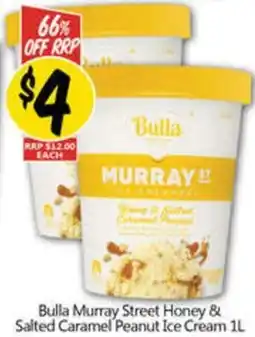NQR Bulla Murray Street Honey & Salted Caramel Peanut Ice Cream offer
