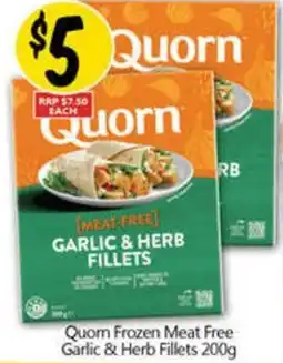 NQR Quom Frozen Meat Free Garlic & Herb Fillets offer