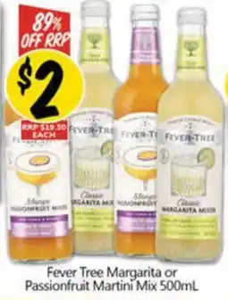 NQR Fever Tree Margarita or Passionfruit Martini Mix offer