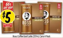 NQR Boss Coffee Iced Latte Cans offer