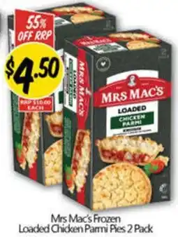 NQR Mrs Mac's Frozen Loaded Chicken Parmi Pies offer