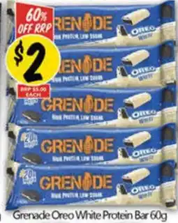 NQR Grenade Oreo White Protein Bar offer