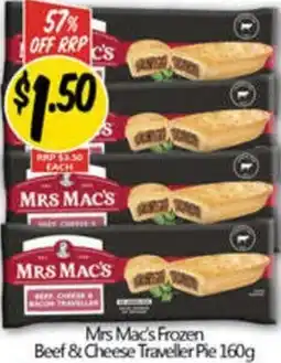 NQR Mrs Mac's Frozen Beef & Cheese Traveller Pie offer
