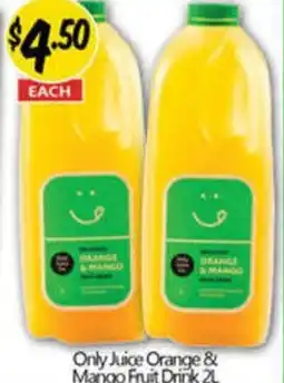 NQR Only Juice Orange & Mango Fruit Drink offer