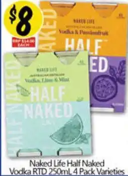NQR Naked Life Half Naked Vodka RTD offer