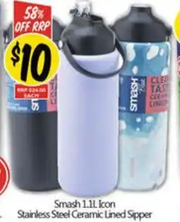NQR Smash 1.11 kon Stainless Steel Ceramic Lined Sipper offer