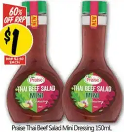 NQR Praise Thai Beef Salad Mini Dressing offer