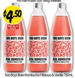 NQR Two Boys Brew Kombucha Hibiscus & Vanilla offer