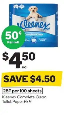 Woolworths kleenex complete clean toilet paper offer