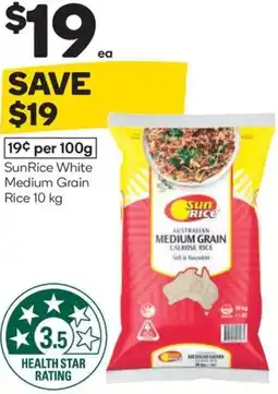 Woolworths Sunrice white medium grain rice offer