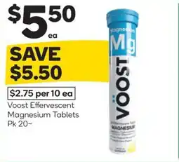 Woolworths Voost effervescent magnesium tablets offer