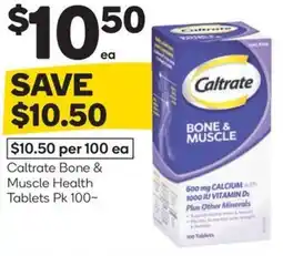 Woolworths Caltrate bone & muscle health tablets offer