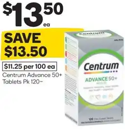 Woolworths Centrum advance 50+ tablets offer