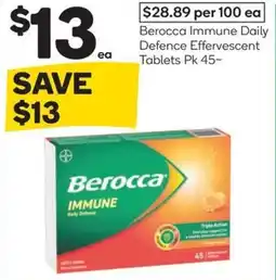 Woolworths Berocca immune daily defence effervescent tablets offer