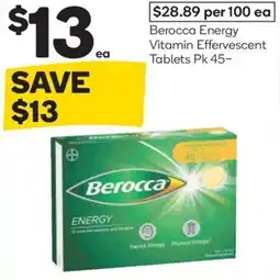 Woolworths Berocca energy vitamin effervescent tablets offer
