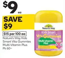 Woolworths Nature's way kids smart vita gummies multi-vitamin plus offer