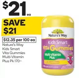 Woolworths Nature's way kids smart vita gummies multi-vitamin plus offer