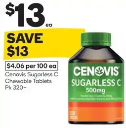 Woolworths Cenovis sugarless c chewable tablets offer