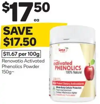 Woolworths Renovatio activated phenolics powder offer