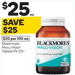 Woolworths Blackmores macu-vision tablets offer