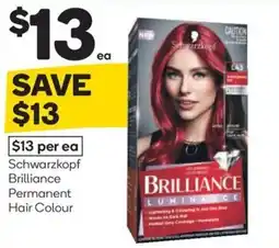 Woolworths Schwarzkopf brilliance permanent hair colour offer