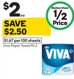 Woolworths Viva paper towel offer