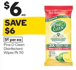 Woolworths Pine o cleen disinfectant wipes offer