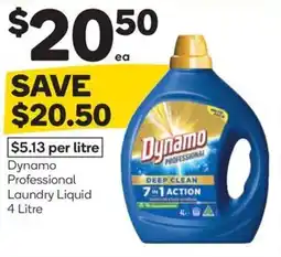 Woolworths Dynamo professional laundry liquid offer