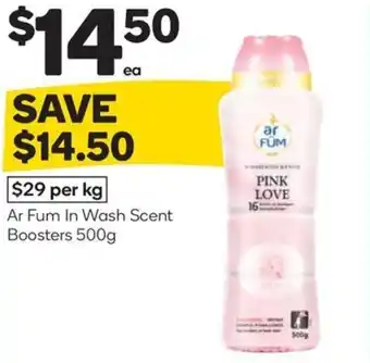Woolworths Ar fum in wash scent boosters offer