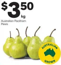 Woolworths Australian packham pears offer
