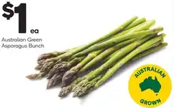 Woolworths Australian green asparagus bunch offer